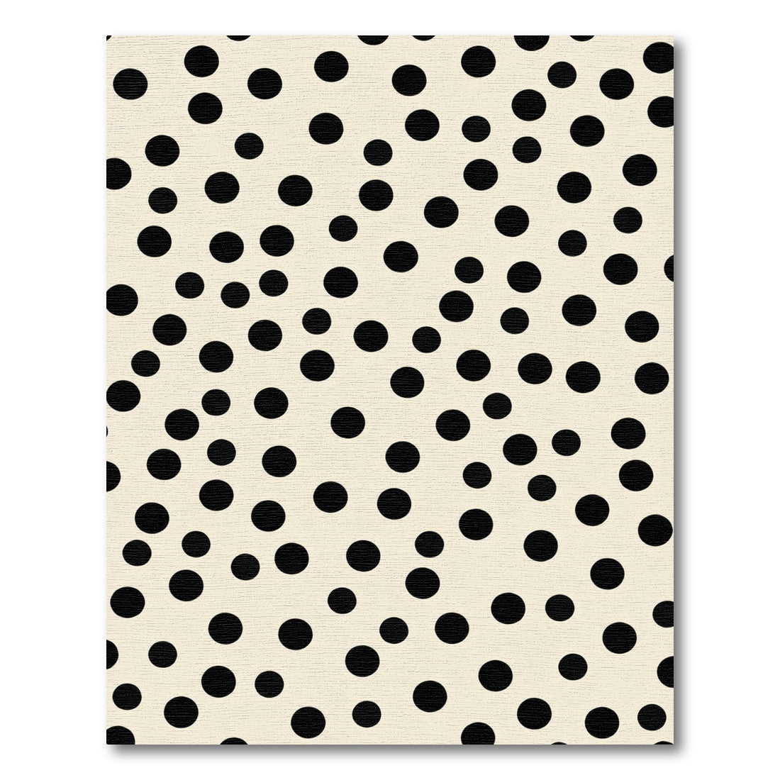 Black Polka Dot Cream Rug