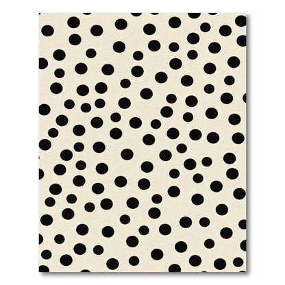 Black Polka Dot Cream Rug