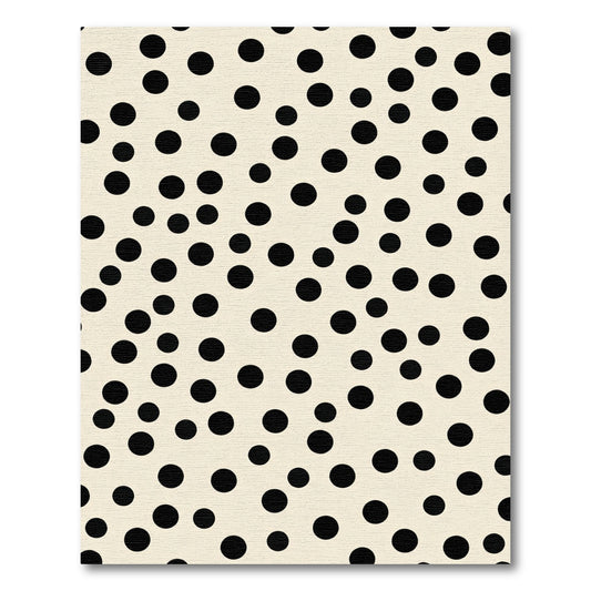 Black Polka Dot Cream Rug