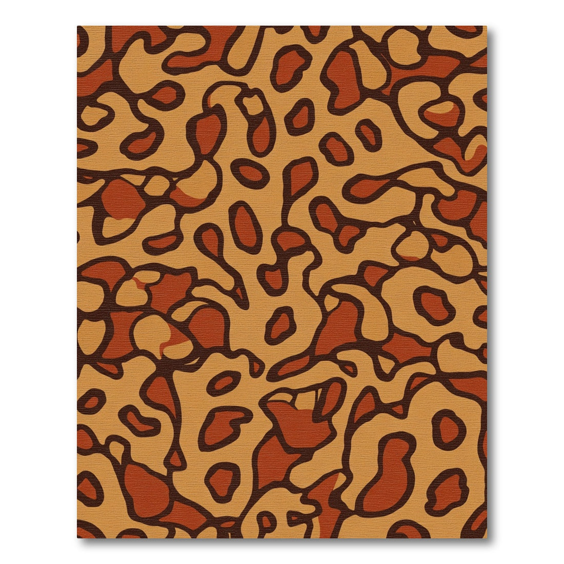 Amber Brown Organic Camo Flow Rug