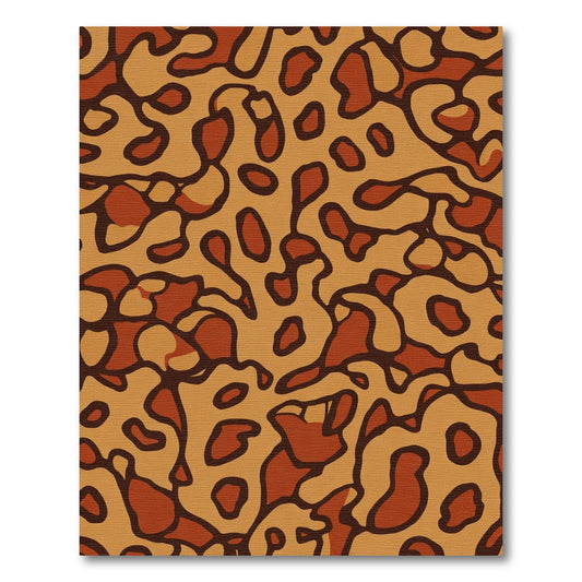 Amber Brown Organic Camo Flow Rug