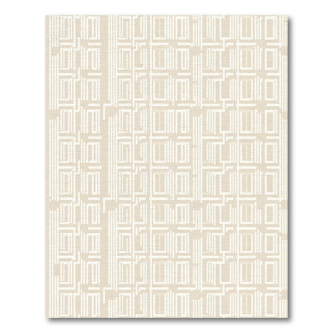 Neutral Geo Maze Grid Rug
