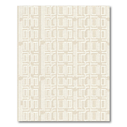Neutral Geo Maze Grid Rug