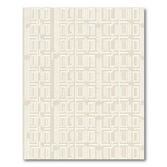 Neutral Geo Maze Grid Rug