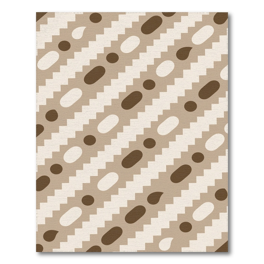 Brown Geometric Area Rug