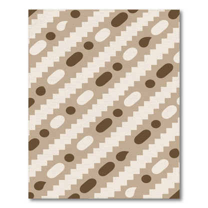 Brown Geometric Area Rug