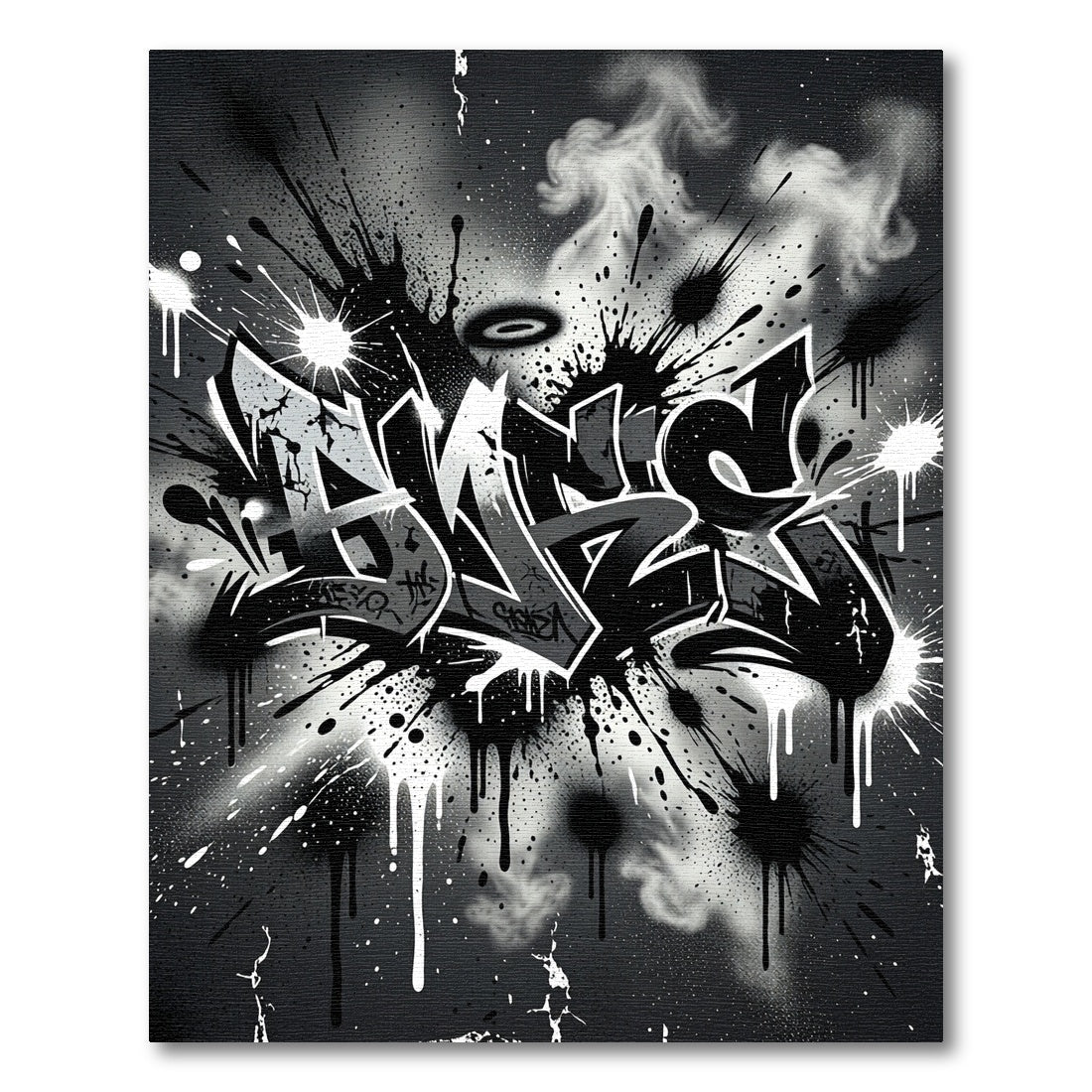 Urban Graffiti Splatter Art Rug