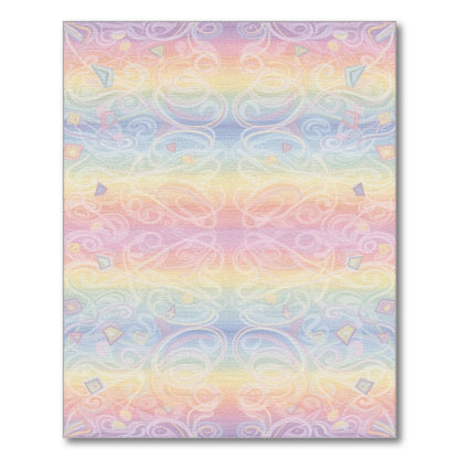 Pastel Rainbow Swirl Area Rug