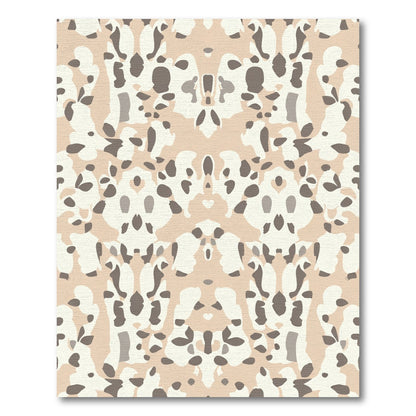 Neutral Mottled Organic Symmetry Rug