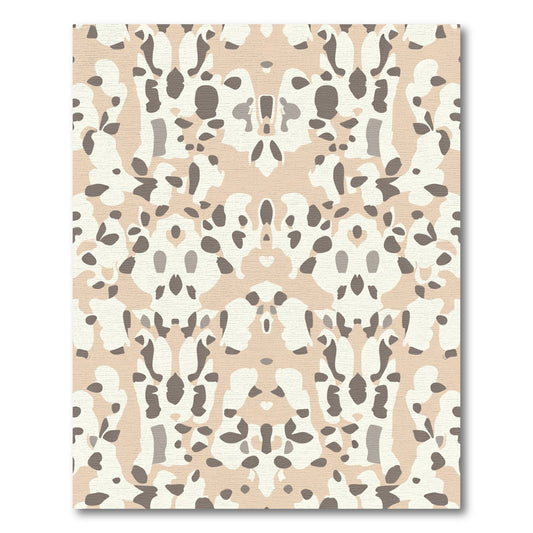 Neutral Mottled Organic Symmetry Rug