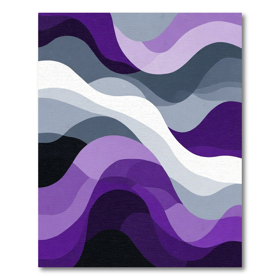Deep Purple Gradient Wavy Rug