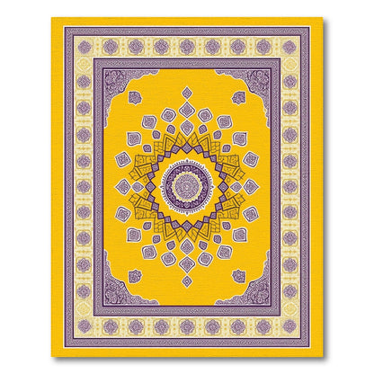Yellow Persian Medallion Area Rug