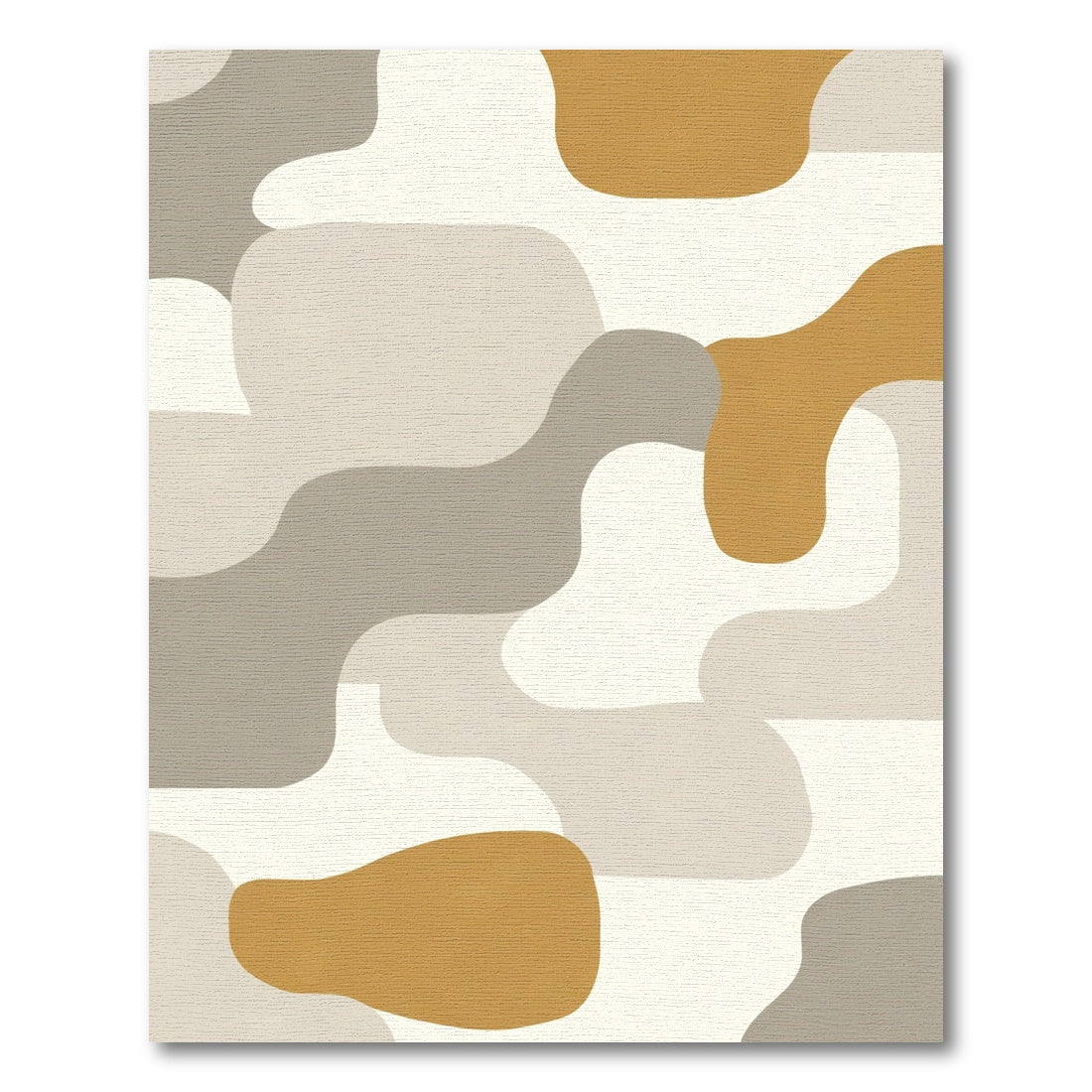 Earth Tone Abstract Organic Shapes Rug
