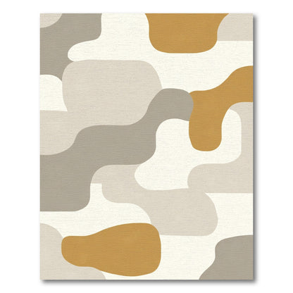 Earth Tone Abstract Organic Shapes Rug