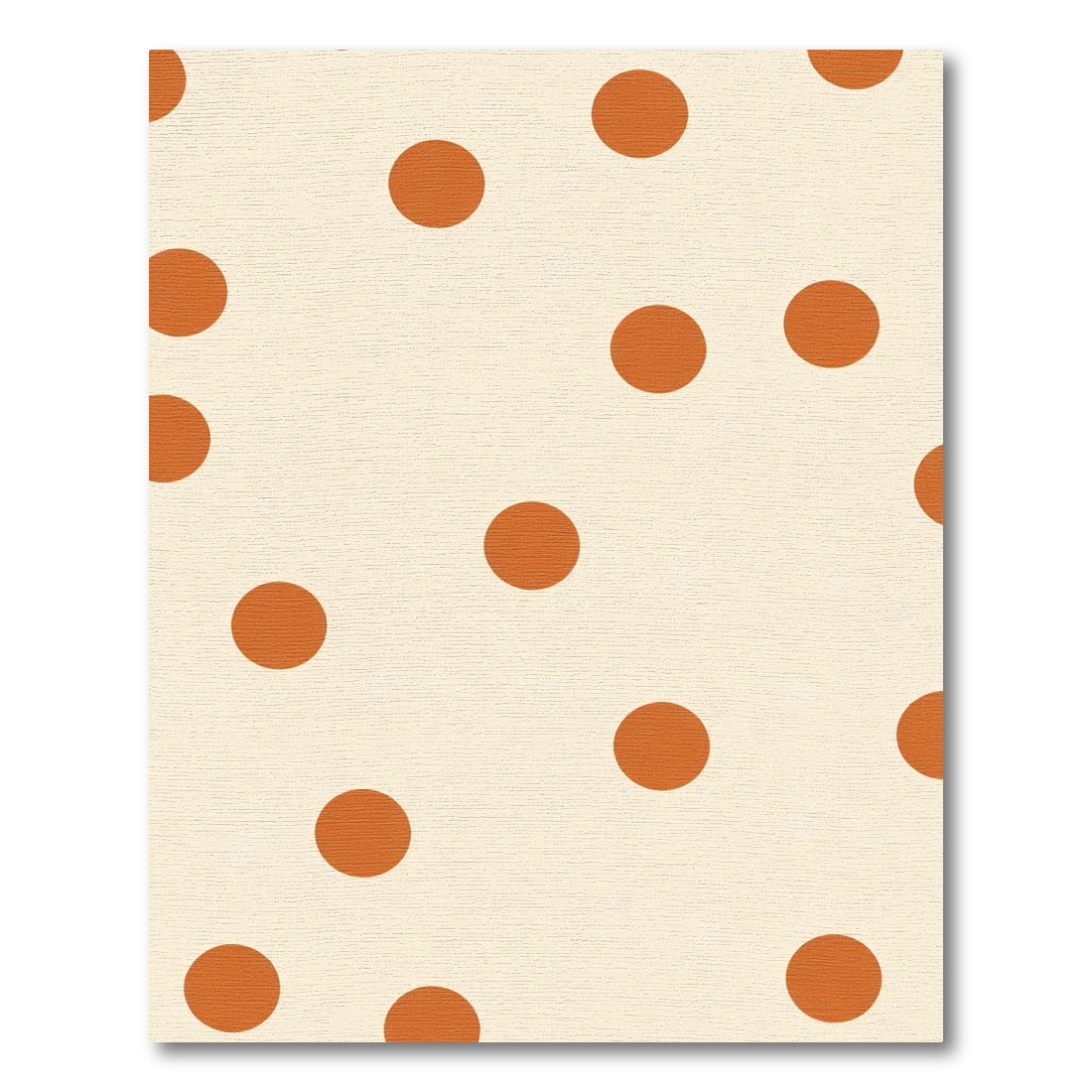 Cream Orange Polka Dot Rug