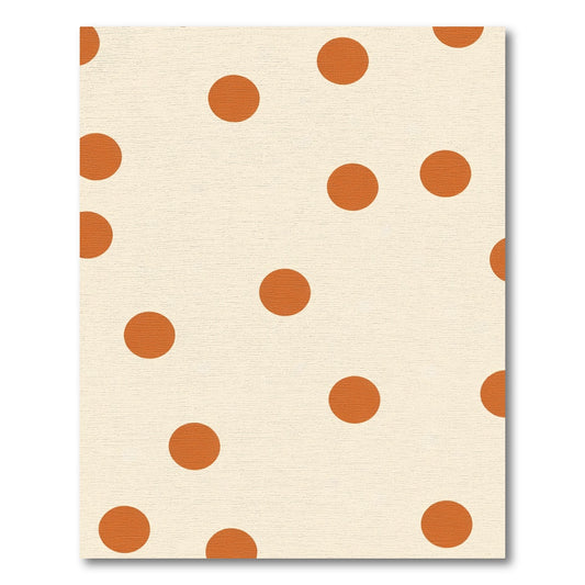 Cream Orange Polka Dot Rug