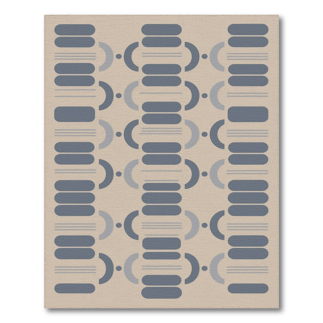 Blue Geometric Area Rug