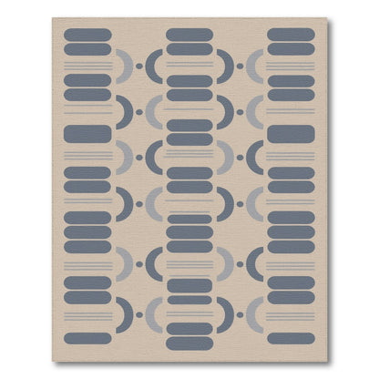 Blue Geometric Area Rug