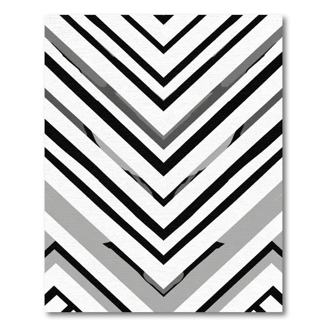 Monochromatic Chevron Streaks Rug