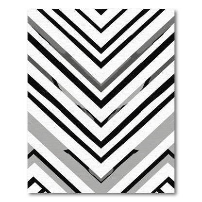 Monochromatic Chevron Streaks Rug