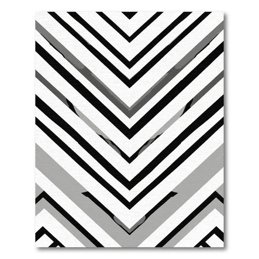 Monochromatic Chevron Streaks Rug