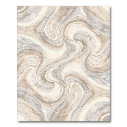Beige Swirl Abstract No. 4 Area Rug