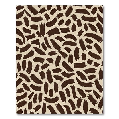 Brown Speckled Brush Strokes Rug