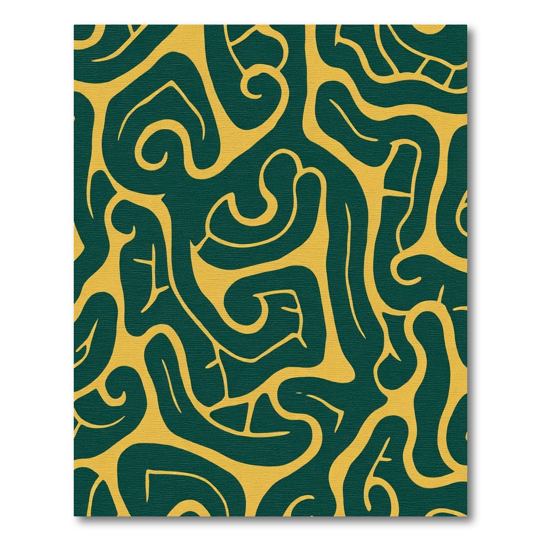 Emerald Amber Abstract Flow Rug