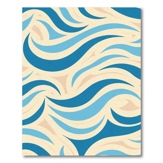 Coastal Ocean Wave Swirl Rug