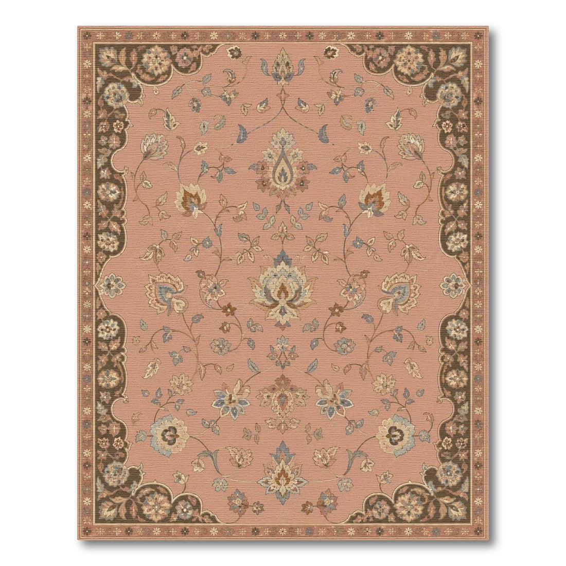 Pink Floral Vintage Area Rug