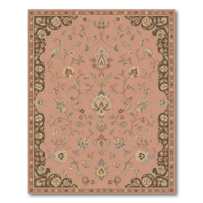 Pink Floral Vintage Area Rug