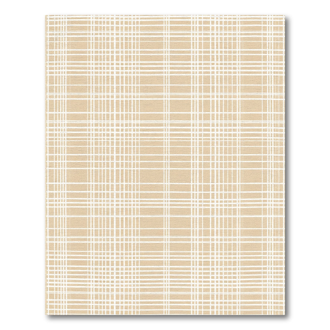 Tawny White Gridded Stripe Rug