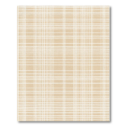 Tawny White Gridded Stripe Rug