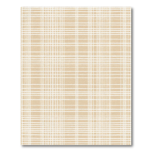 Tawny White Gridded Stripe Rug