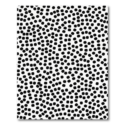 Monochromatic Black Dot Scatter Rug