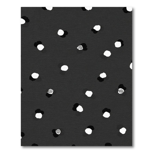 Dark Gray Scattered Floral Dots Rug