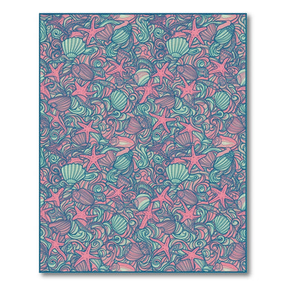 Pink Starfish Coastal Area Rug