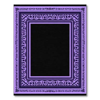 Ornate Lavender Geometric Border Rug