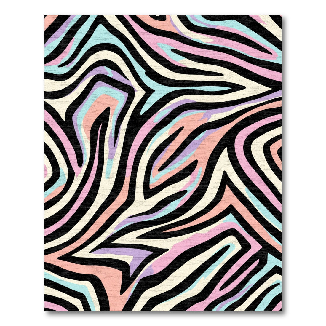 Pastel Zebra Stripe Swirl Rug