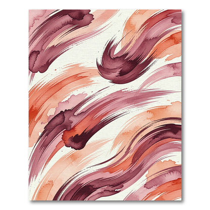Crimson Coral Swirl Artistry Rug