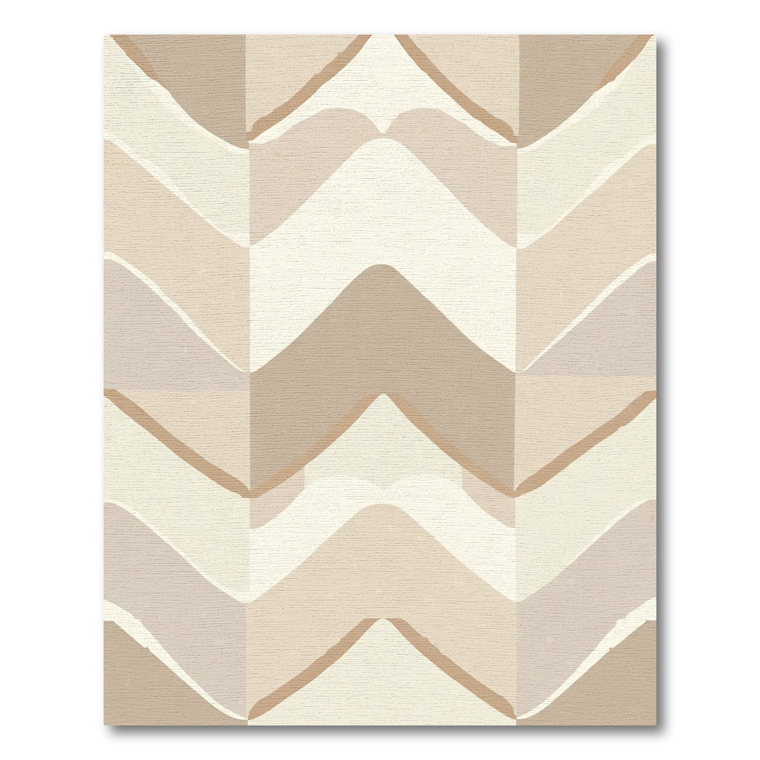 Earthy Tone Wavy Chevron Accordion Rug