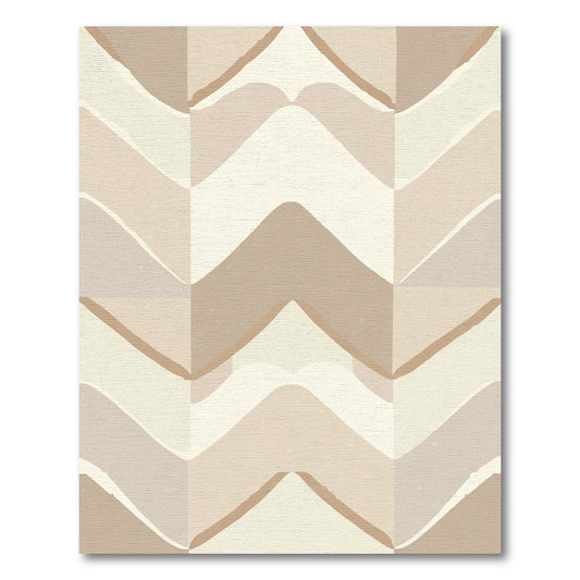 Earthy Tone Wavy Chevron Accordion Rug