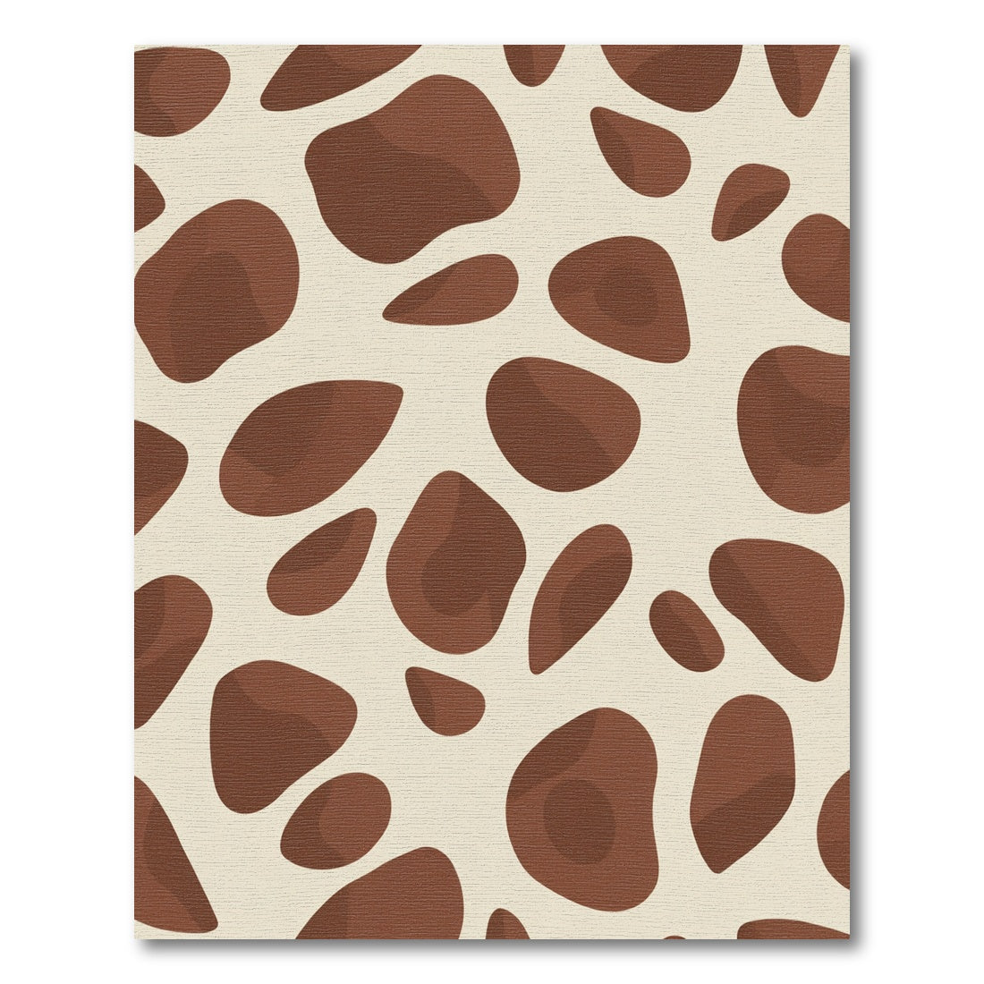 Brown and Cream Irregular Spots Rug