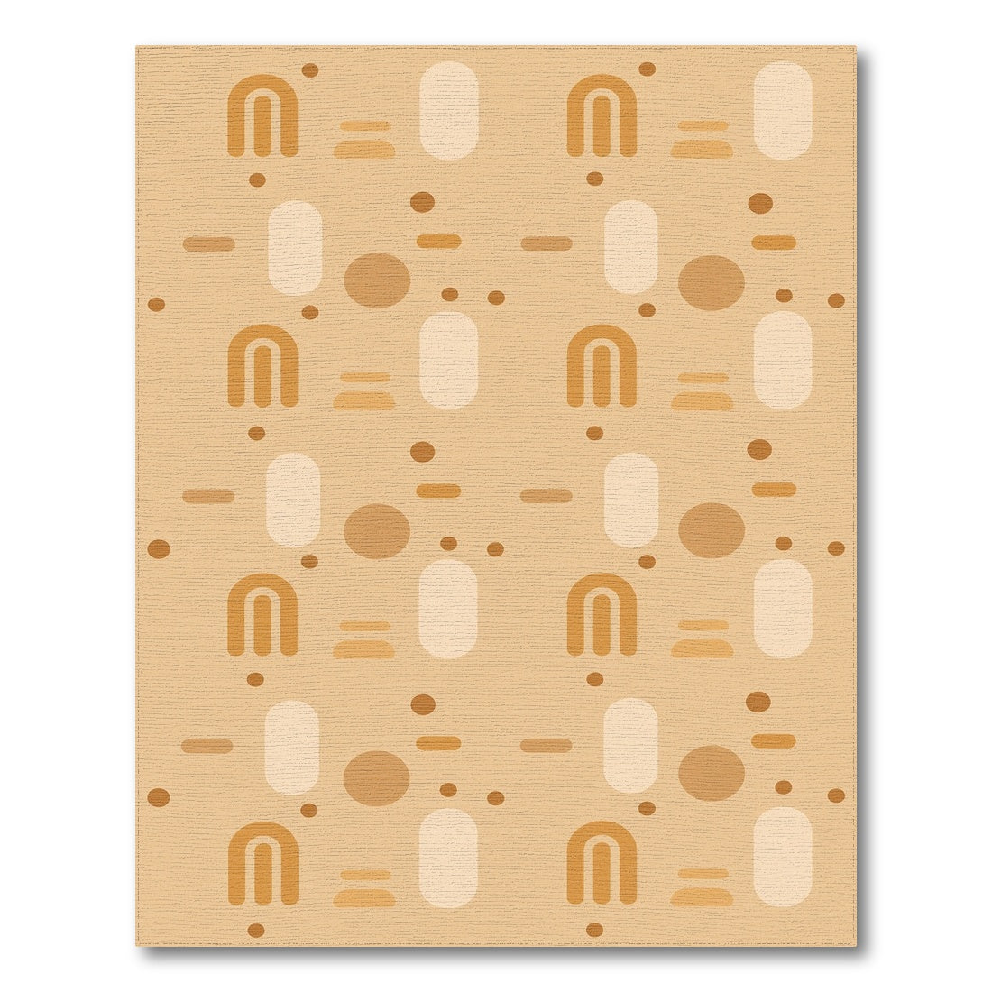 Geometric Modern Geometric Arch Brown Area Rug