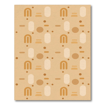 Geometric Modern Geometric Arch Brown Area Rug