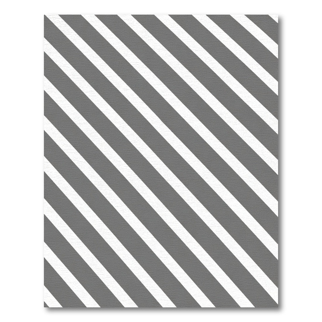Modern Gray White Diagonal Stripes Rug