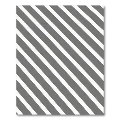 Modern Gray White Diagonal Stripes Rug