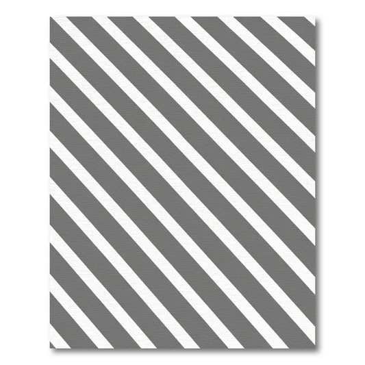 Modern Gray White Diagonal Stripes Rug
