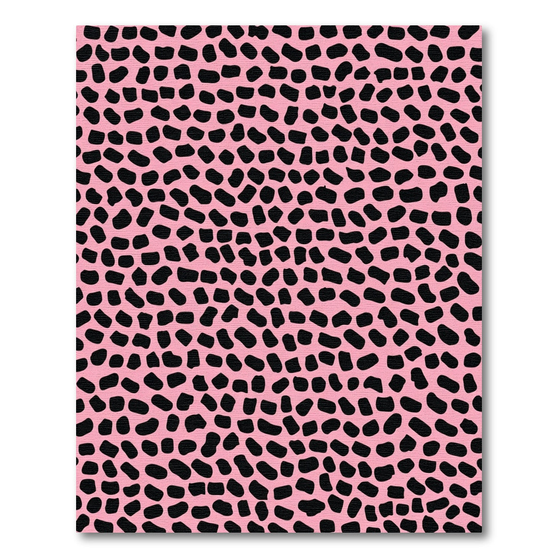 Pink Black Spots Scatter Rug