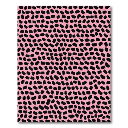 Pink Black Spots Scatter Rug